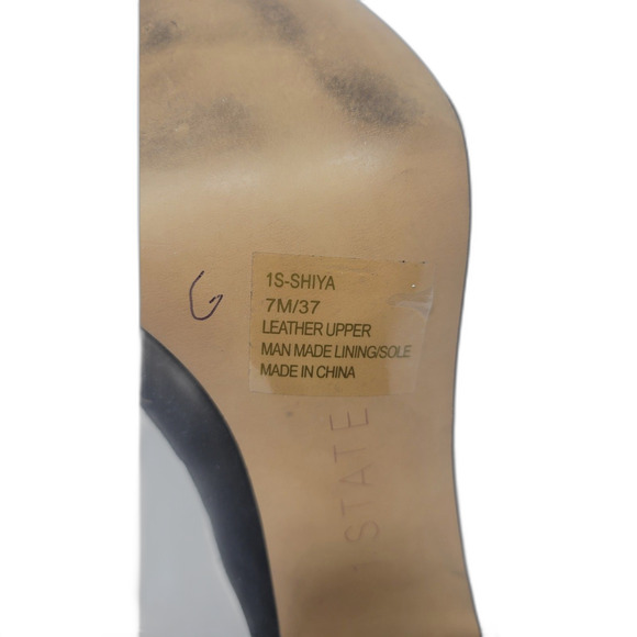 1.STATE Black Shiya Sandal Peep Toe Block - Picture 7 of 8